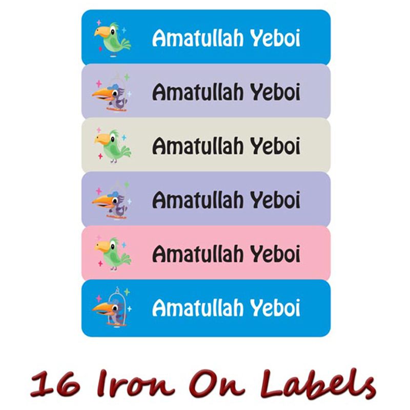 Printshop - Personalised Waterproof Labels Set - Mix Birds