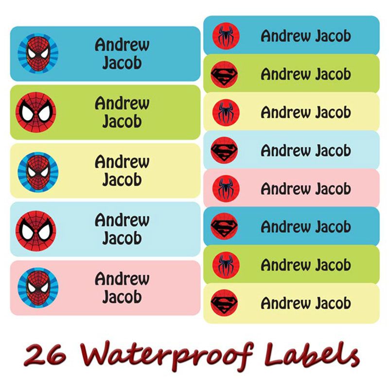 Printshop - Personalised Waterproof Labels Set - Spider