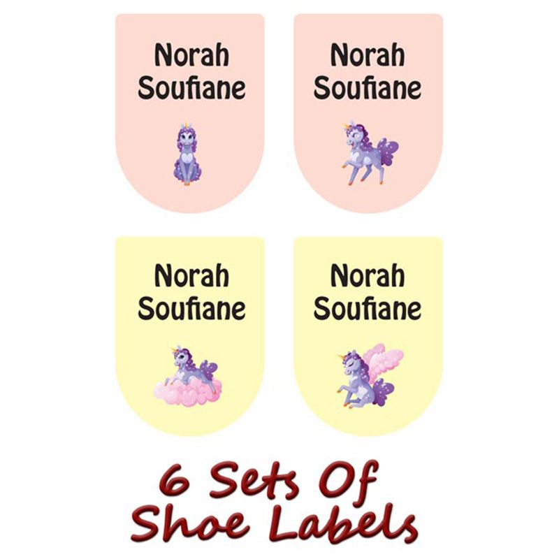 Printshop - Personalised Waterproof Labels Set - Unicorn 2