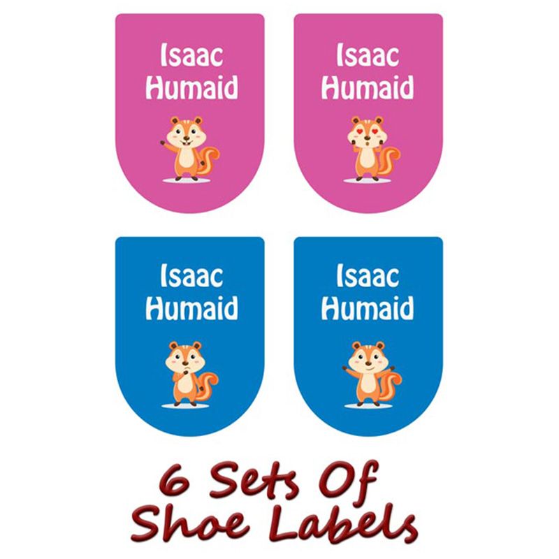 Printshop - Personalised Waterproof Labels Set - Chipmunks