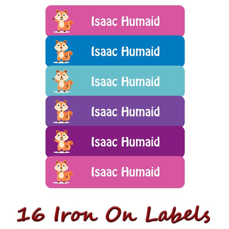 Printshop - Personalised Waterproof Labels Set - Chipmunks