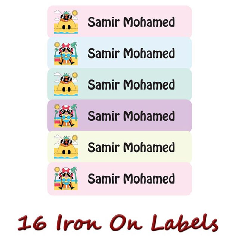 Printshop - Personalised Waterproof Labels Set - Sea Sand