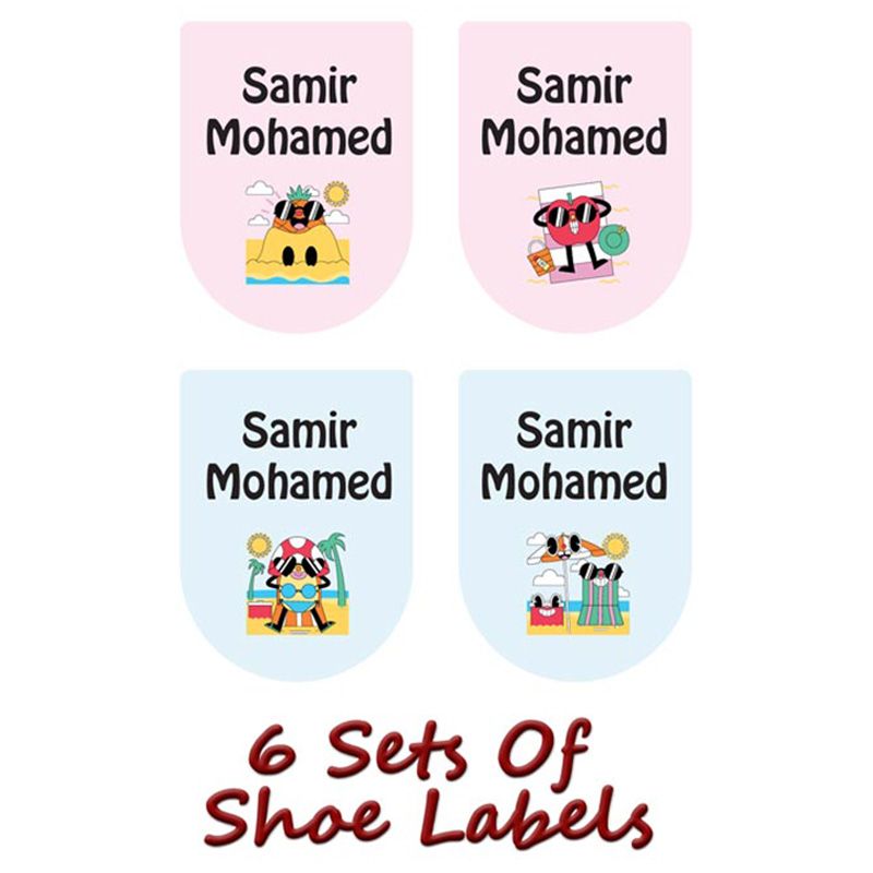 Printshop - Personalised Waterproof Labels Set - Sea Sand