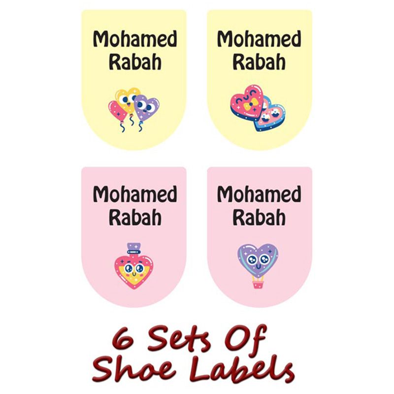 Printshop - Personalised Waterproof Labels Set - Heart