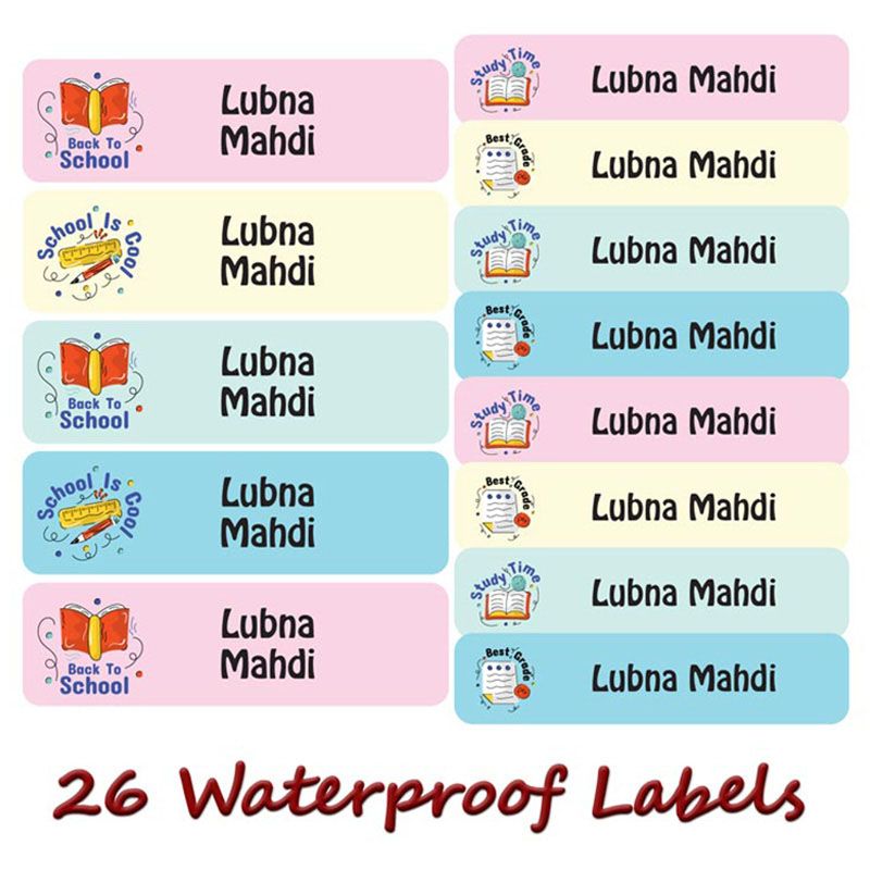 Printshop - Personalised Waterproof Labels Set - Books