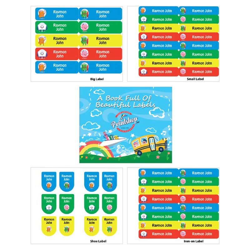 Printshop - Personalised Waterproof Labels Set - Books2