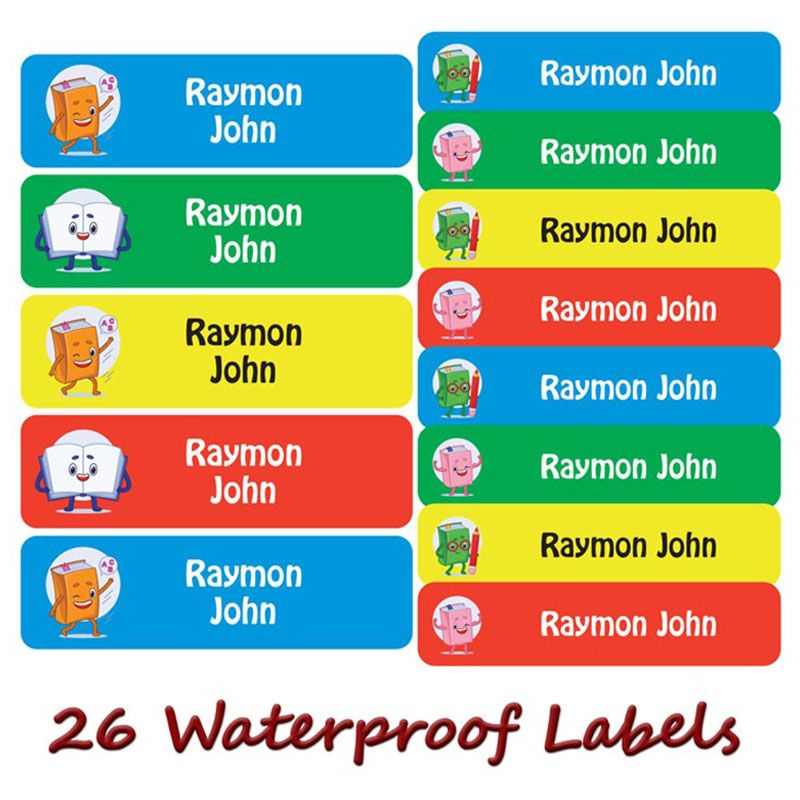 Printshop - Personalised Waterproof Labels Set - Books2