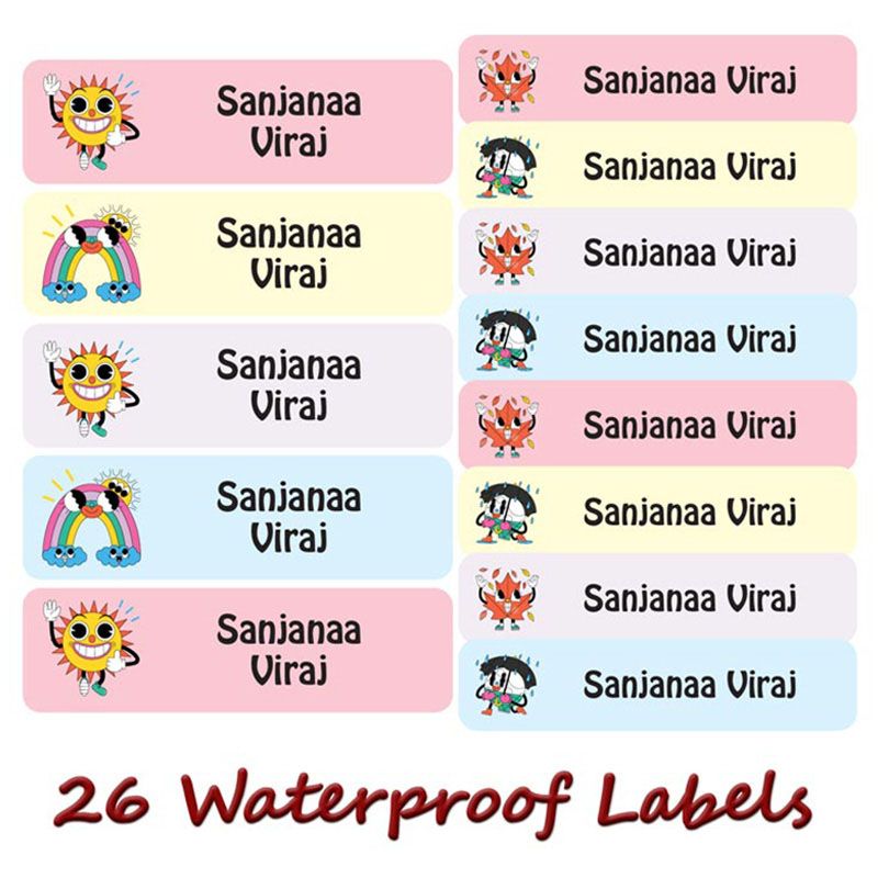 Printshop - Personalised Waterproof Labels Set - Weather