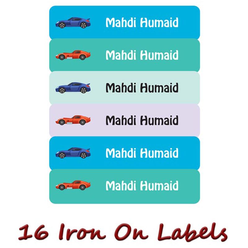 Printshop - Personalised Waterproof Labels Set - Sports Cars