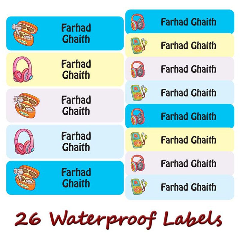 Printshop - Personalised Waterproof Labels Set - Gadgets 2