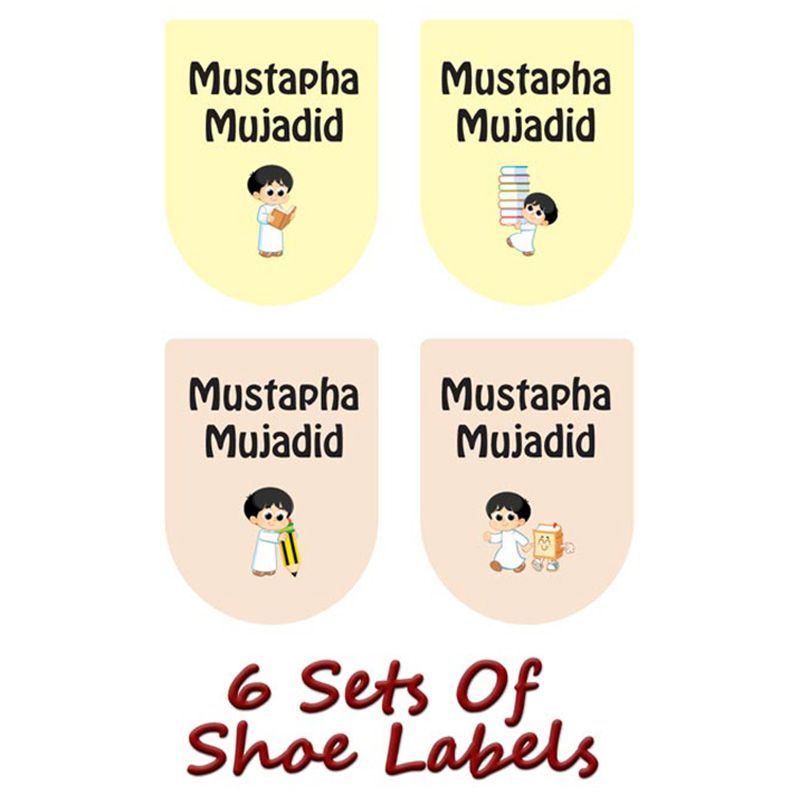 Printshop - Personalised Waterproof Labels Set - Arab Boy