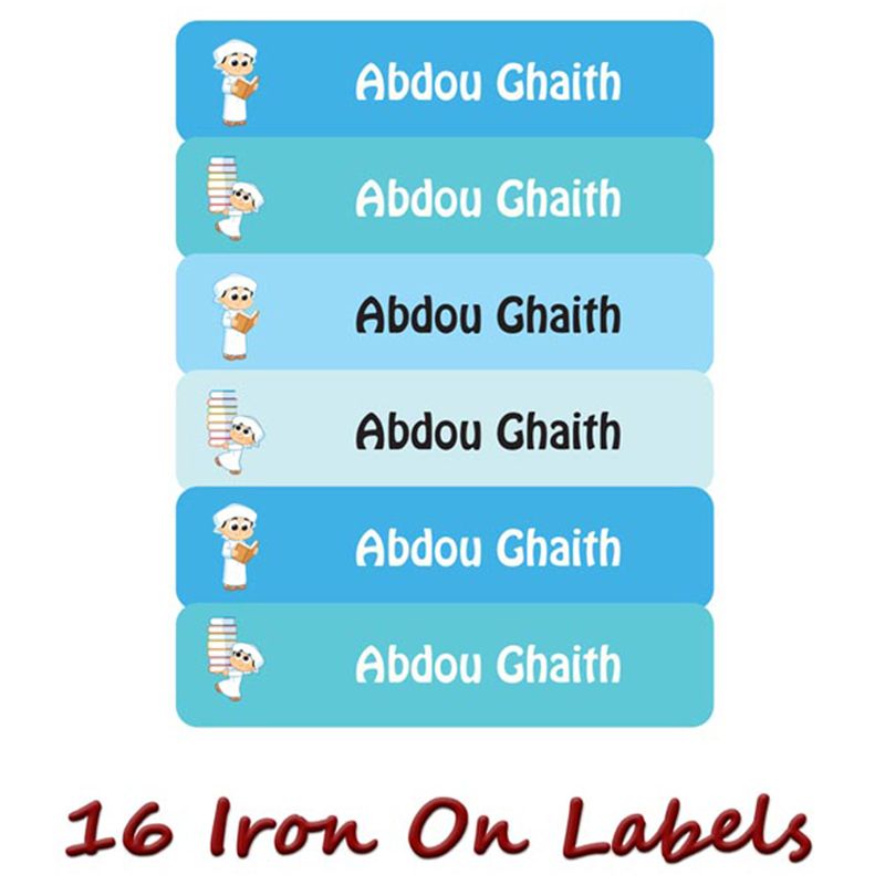 Printshop - Personalised Waterproof Labels Set - Arab Boy 2