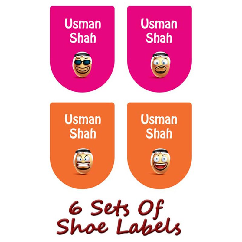 Printshop - Personalised Waterproof Labels Set - Arab Boy3