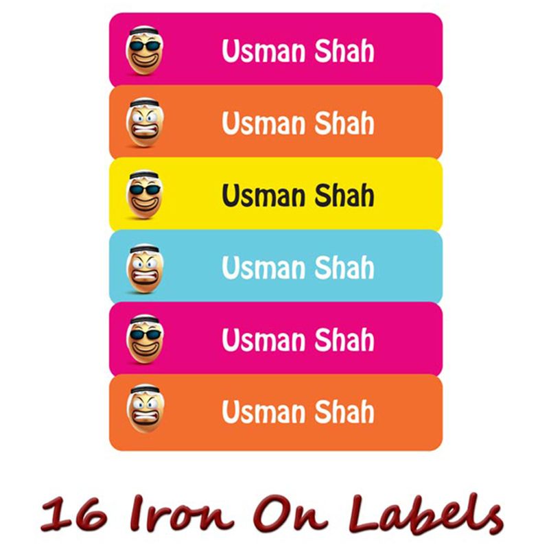 Printshop - Personalised Waterproof Labels Set - Arab Boy3