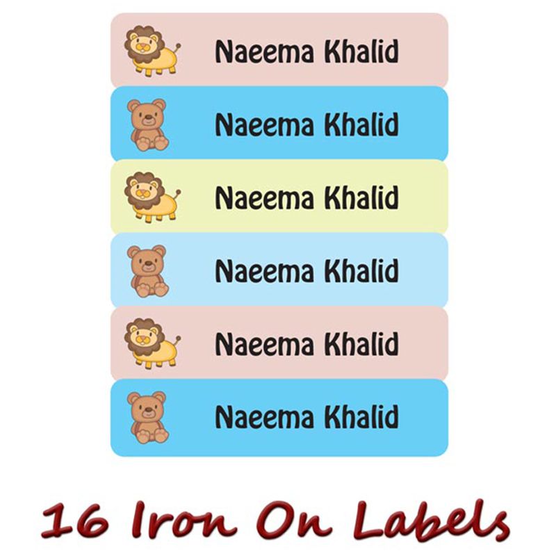 Printshop - Personalised Waterproof Labels Set - Mix Animals 3