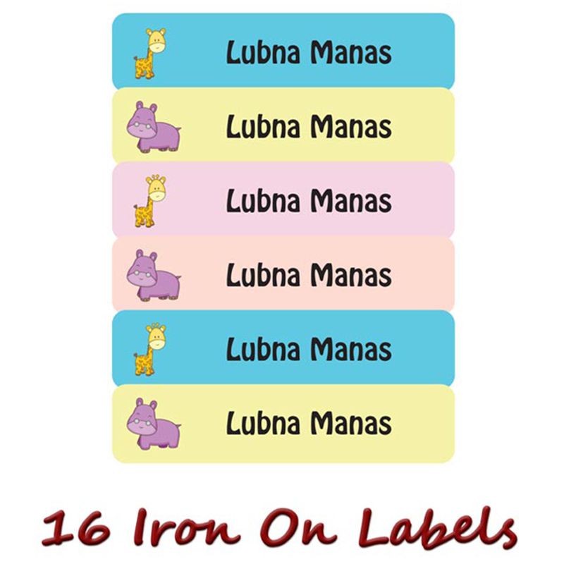 Printshop - Personalised Waterproof Labels Set - Mix Animals 4