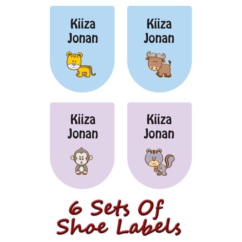 Printshop - Personalised Waterproof Labels Set - Mix Animals5