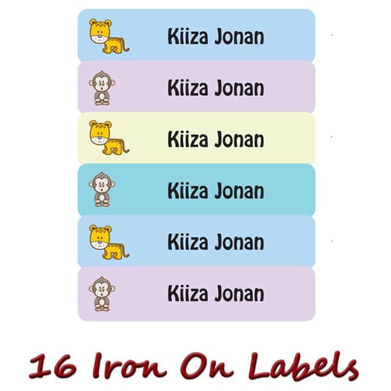 Printshop - Personalised Waterproof Labels Set - Mix Animals5