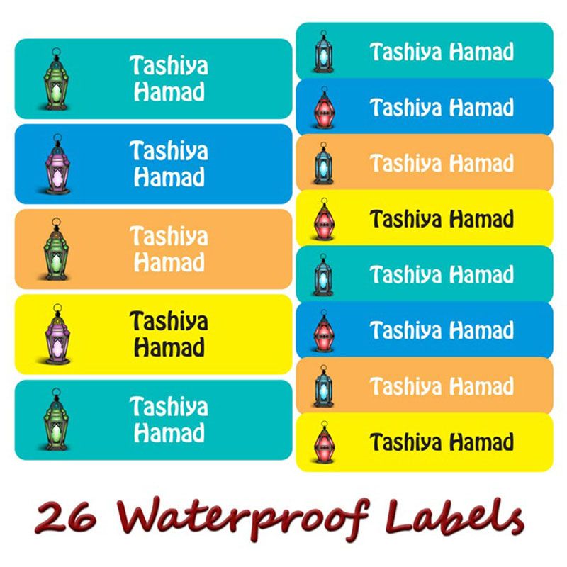 Printshop - Personalised Waterproof Labels Set - Lamp 2