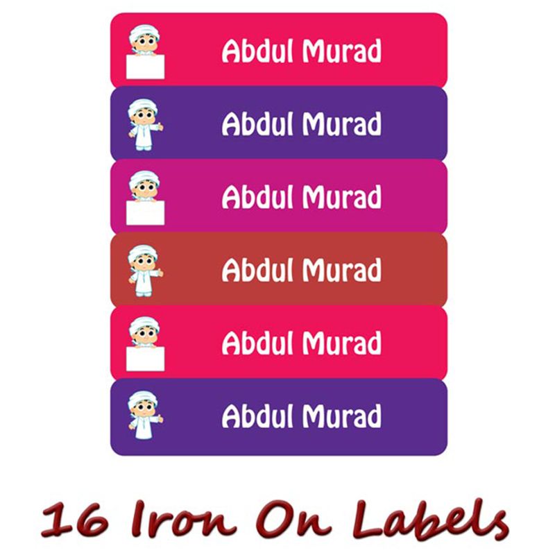 Printshop - Personalised Waterproof Labels Set - Arab Boy 3