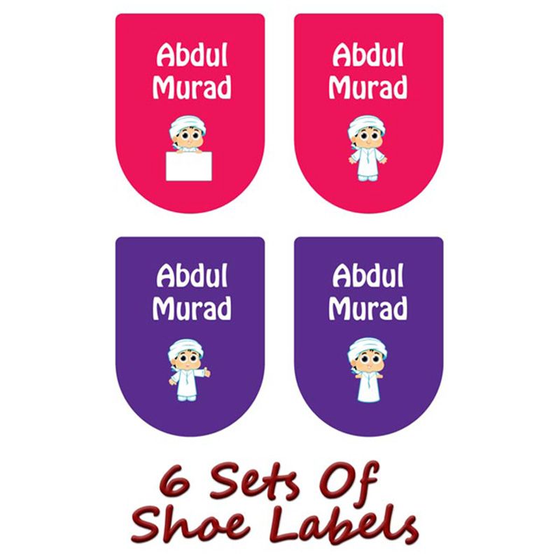 Printshop - Personalised Waterproof Labels Set - Arab Boy 3