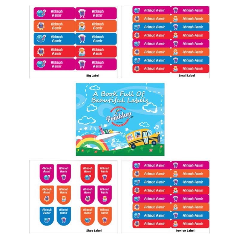 Printshop - Personalised Waterproof Labels Set - Drawing Sets