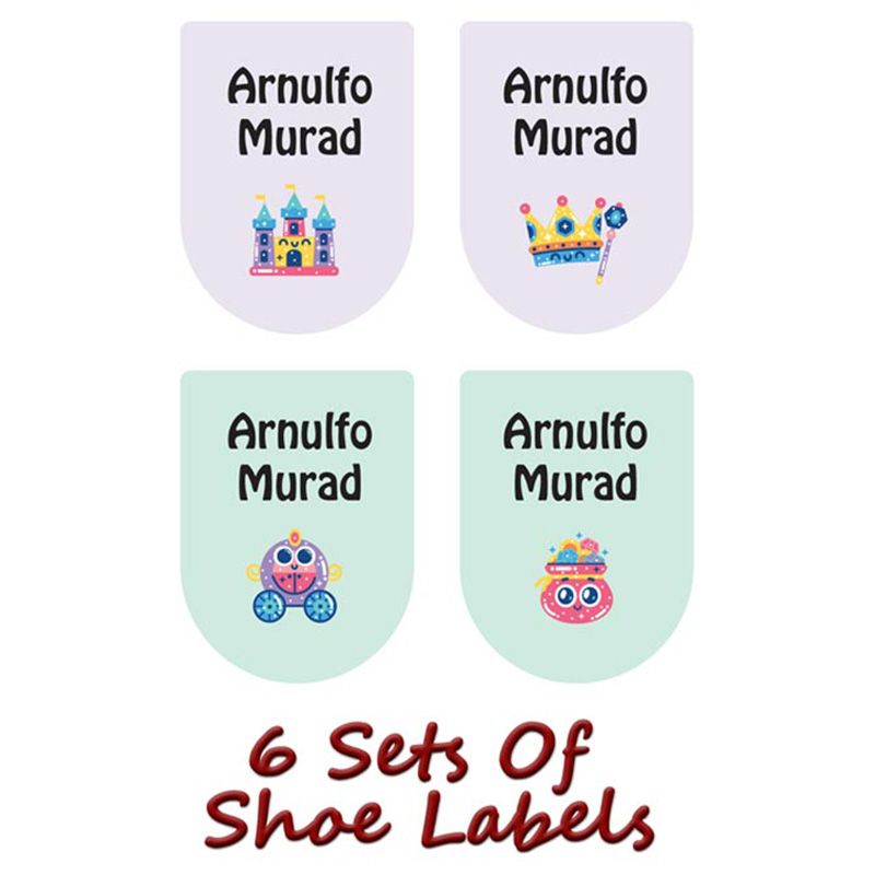 Printshop - Personalised Waterproof Labels Set - Crowns