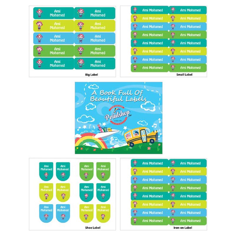 Printshop - Personalised Waterproof Labels Set - Girl 4