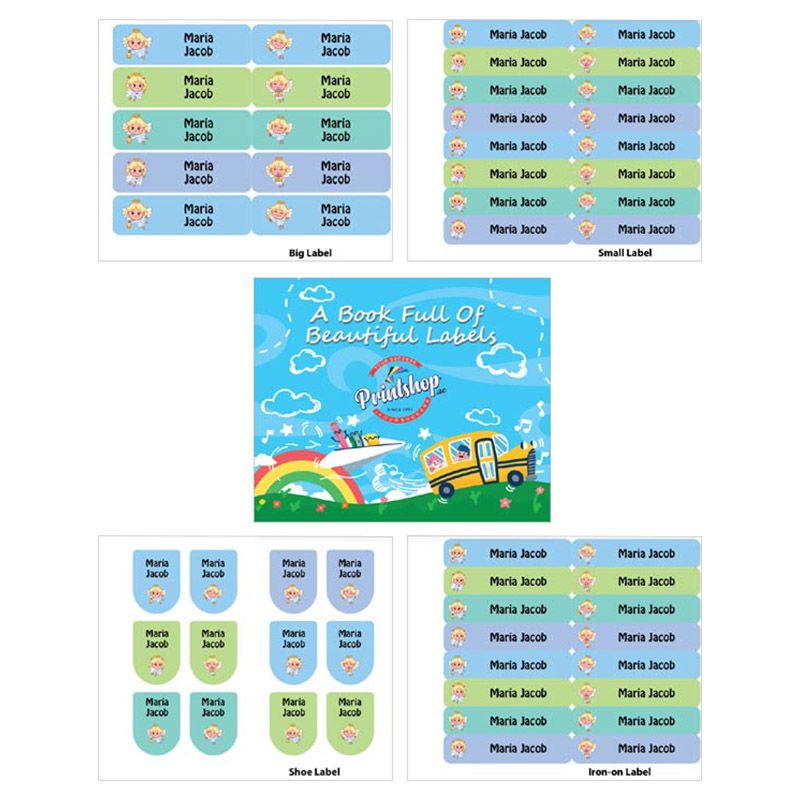 Printshop - Personalised Waterproof Labels Set - Angel