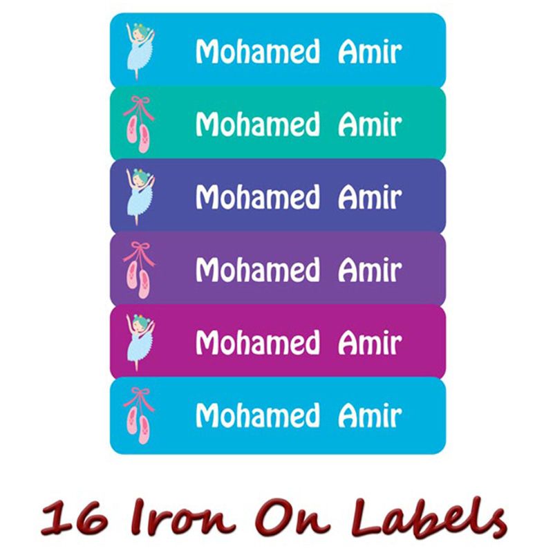 Printshop - Personalised Iron On Labels - Girl - 16pcs