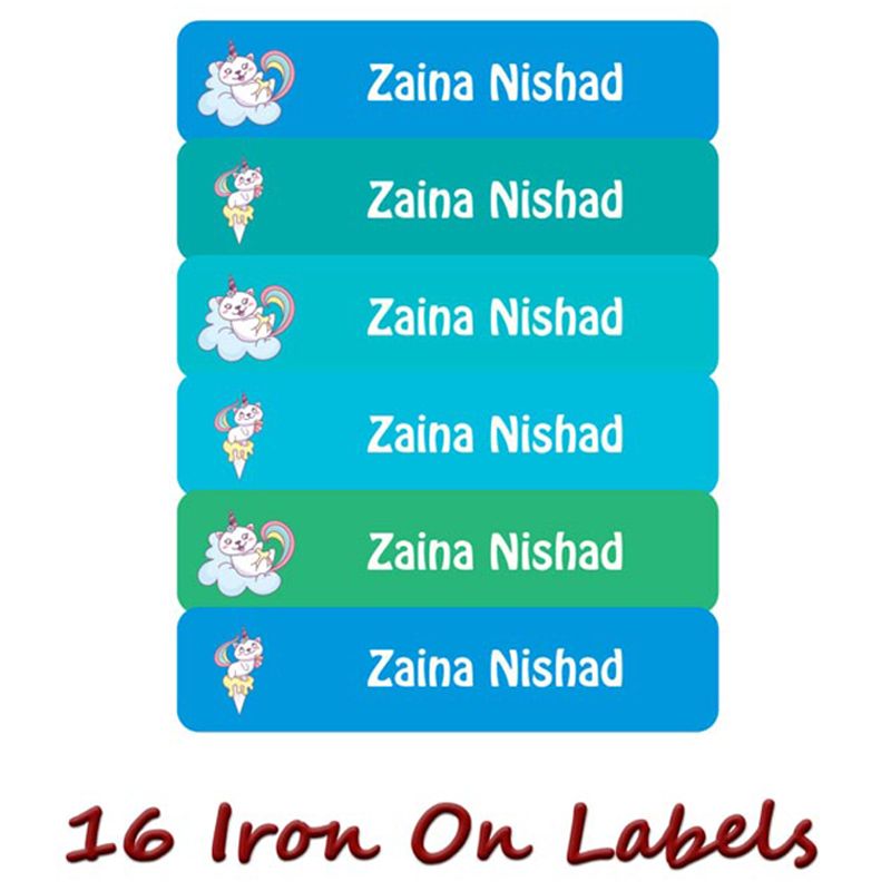 Printshop - Personalised Iron On Labels - Cat - 16pcs