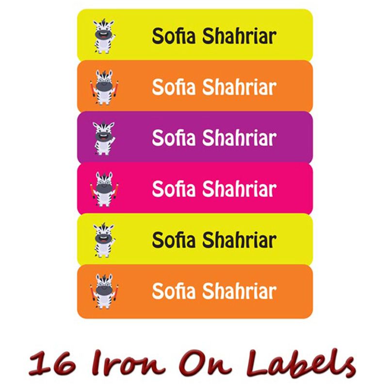 Printshop - Personalised Iron On Labels - Cat 2 - 16pcs