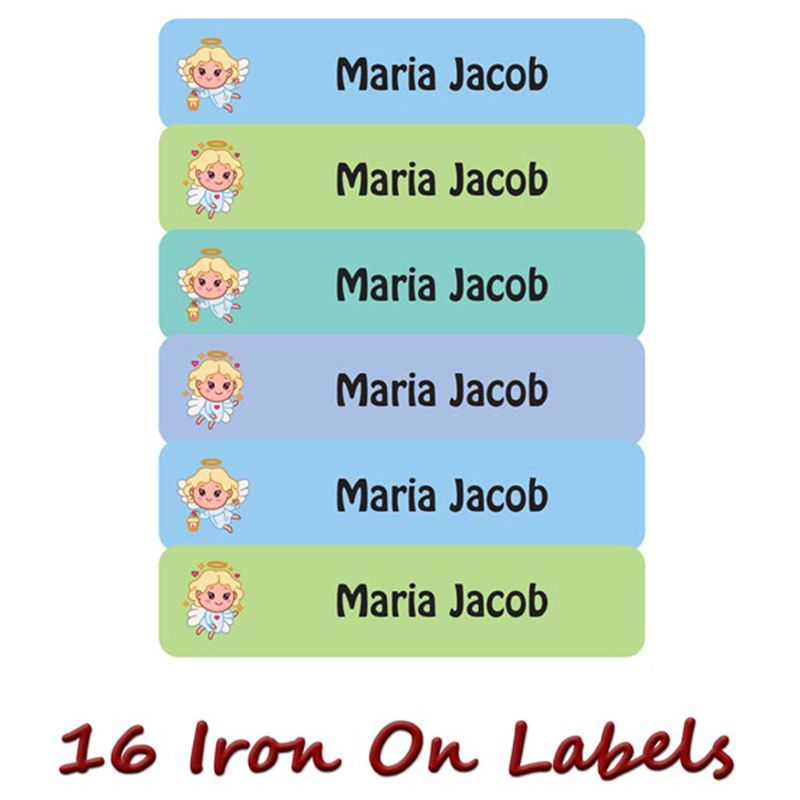 Printshop - Personalised Iron On Labels - Angel - 16pcs