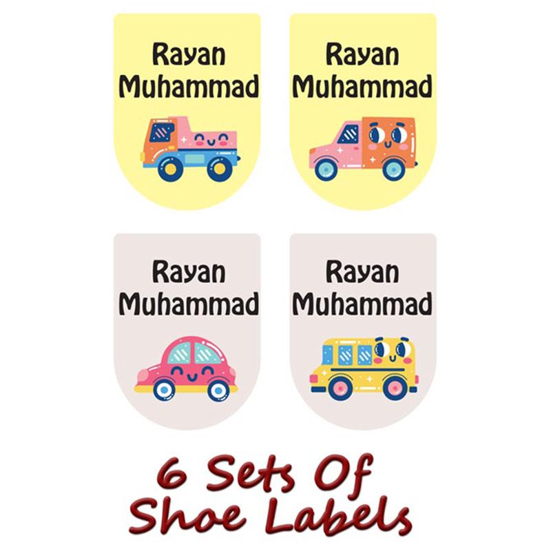 Printshop - Personalised Shoe Labels - Transport - 6pcs