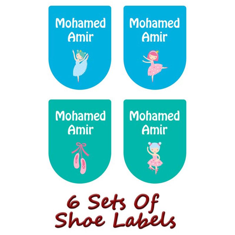 Printshop - Personalised Shoe Labels - Girl - 6pcs