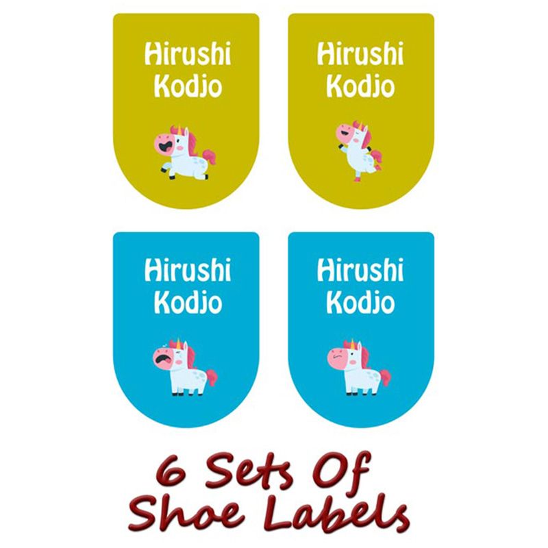 Printshop - Personalised Shoe Labels - Unicorn 4 - 6pcs