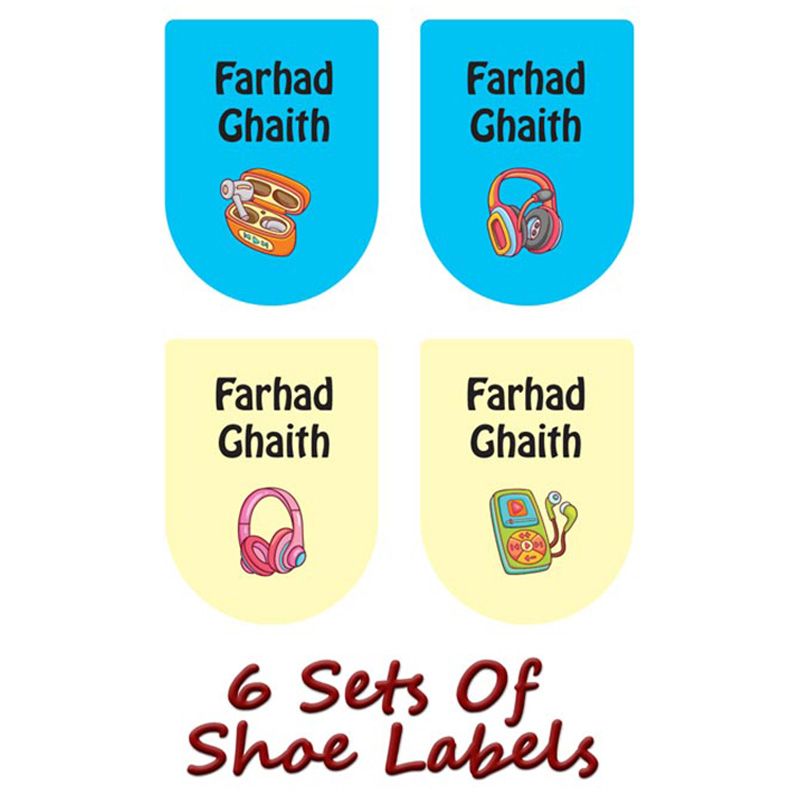 Printshop - Personalised Shoe Labels - Gadgets 2 - 6pcs