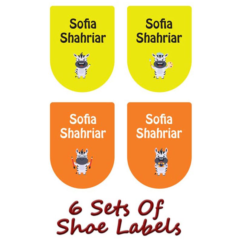 Printshop - Personalised Shoe Labels - Cat 2 - 6pcs