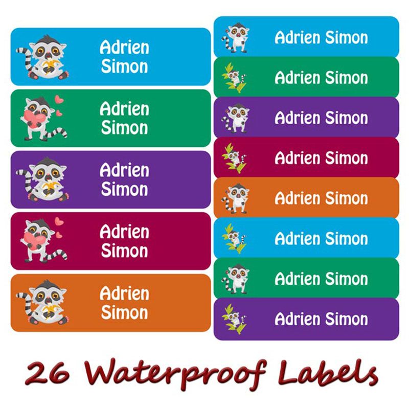 Printshop - Personalised Waterproof Labels - Cat2 - 26pcs