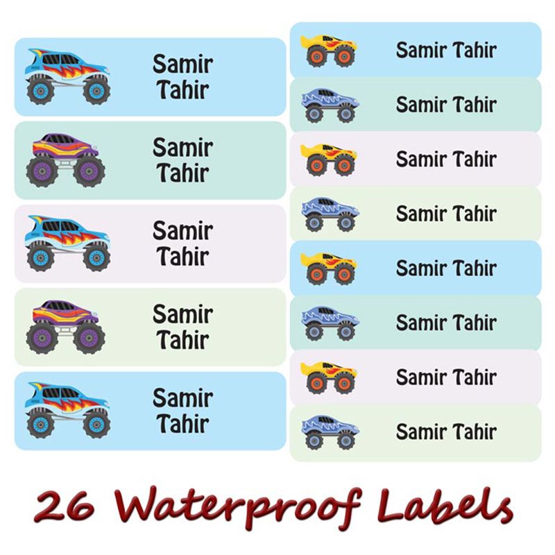 Printshop - Personalised Labels - Off Road Vehicles - 26pcs