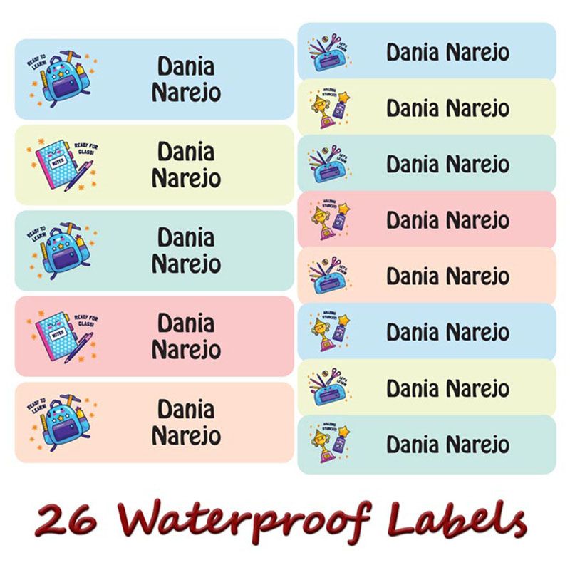 Printshop - Personalised Labels - School Materials - 26pcs