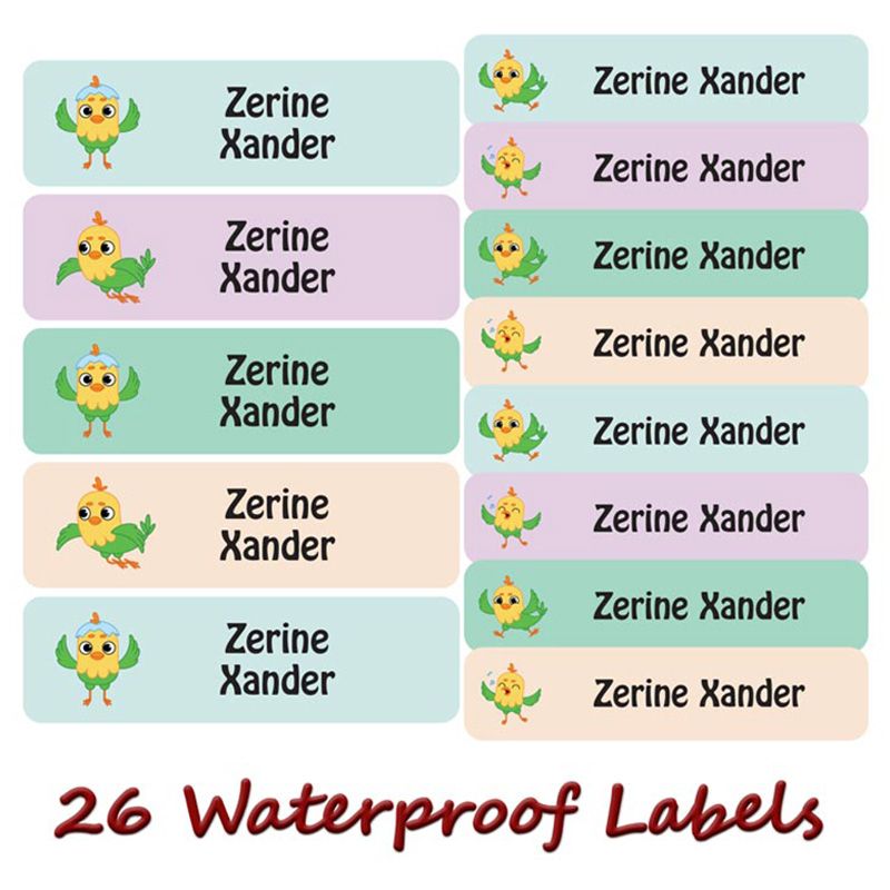 Printshop - Personalised Waterproof Labels - Birds 2 - 26pcs