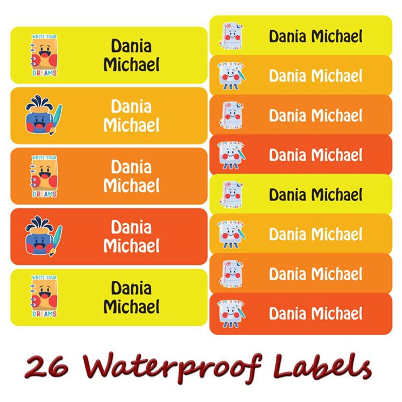 Printshop - Personalised Waterproof Labels - Books 2 - 26pcs