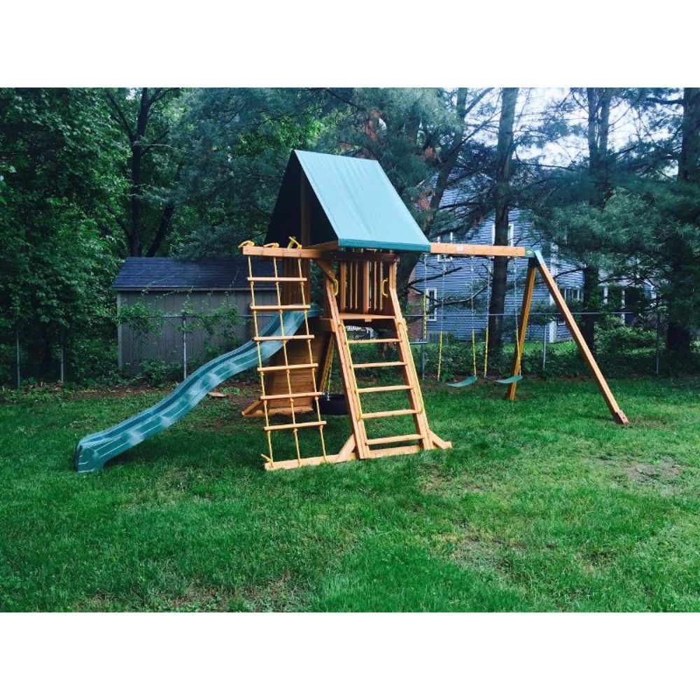 Eastern Jungle Gym - Supremescape Swing Set With Slide & Tent