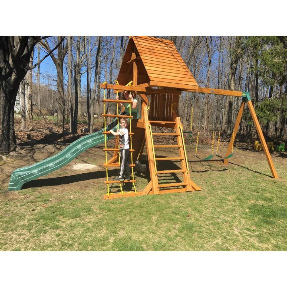 Eastern Jungle Gym - Supremescape Swing Set With Slide & Tent