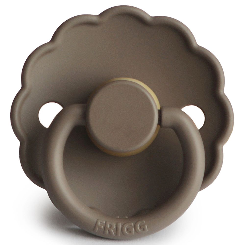 FRIGG - Daisy Latex Pacifier 6-18M 2-Pack S2 - French Gray Night/Portobello Night