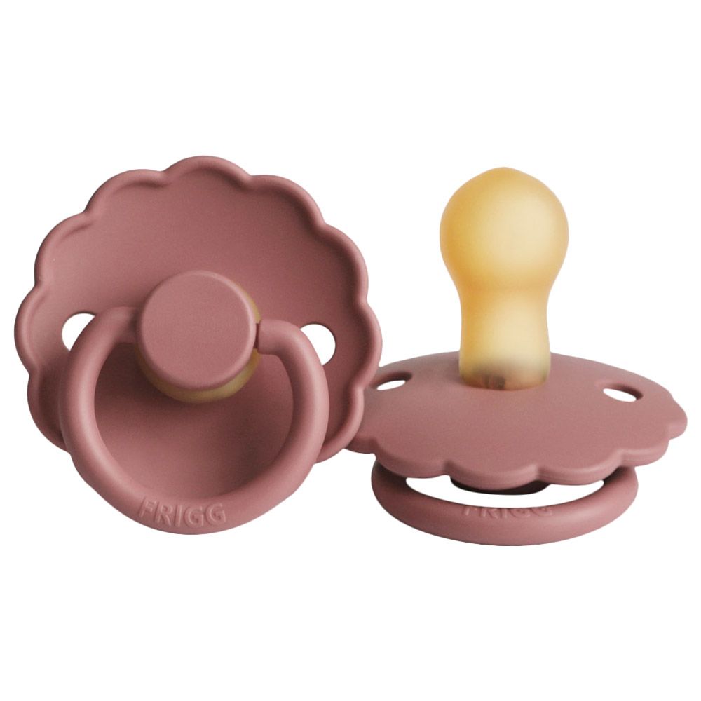 FRIGG - Daisy Latex Pacifier 0-6M S1 - Powder Blush