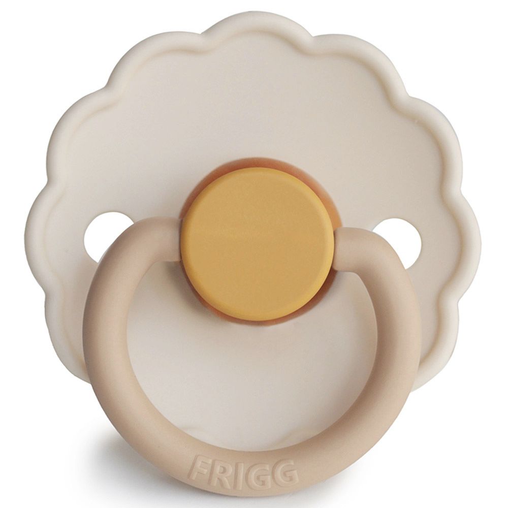 FRIGG - Daisy Block Latex Pacifier 0-6M S1 - Chamomile