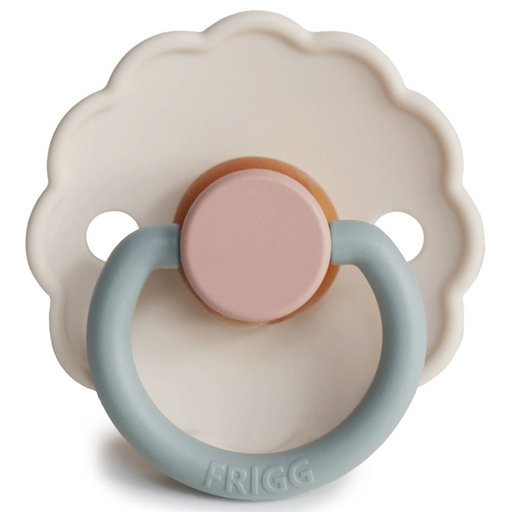 FRIGG - Daisy Block Latex Pacifier 0-6M S1 - Cotton Candy