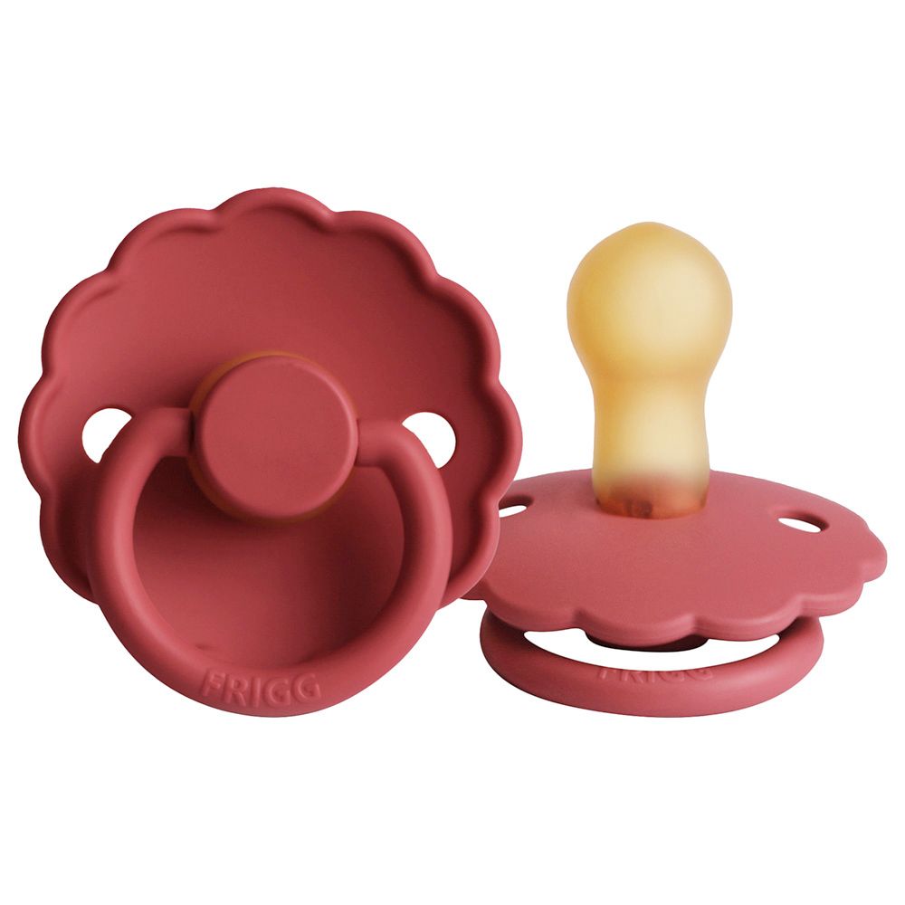 FRIGG - Daisy Latex Pacifier 6-18M S2 - Scarlet